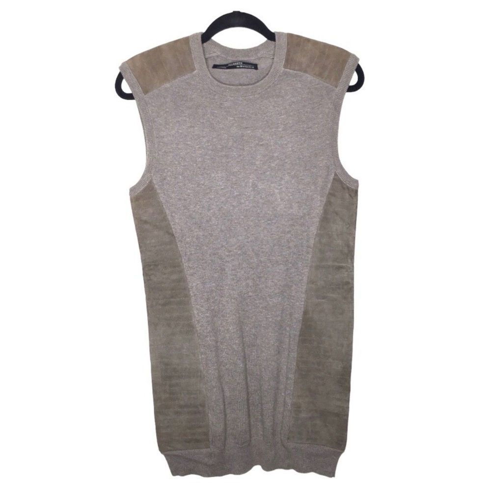 All Saints Sierre Jumper Brown Panel Dress